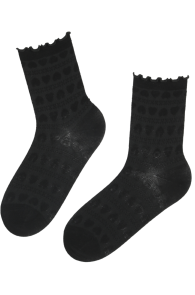 NAVARRA black patterned socks | Sokisahtel