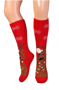 NICHOLAS red reindeer socks for kids | Sokisahtel