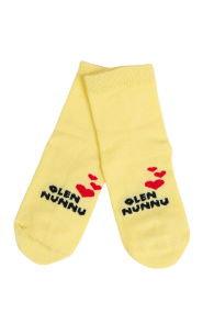 Хлопковые носки желтого цвета для новорожденных NUNNU | Sokisahtel
