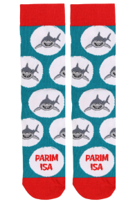 Хлопковые носки синего цвета с акула на День отца PARIM ISA | Sokisahtel