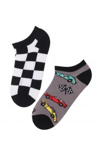 Укороченные хлопковые носки с рисунком в виде ралли для мужчин и женщин RACECAR (гоночный автомобиль) | Sokisahtel