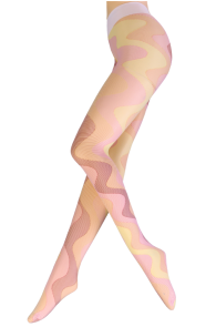 ROSALYA pink patterned tights | Sokisahtel