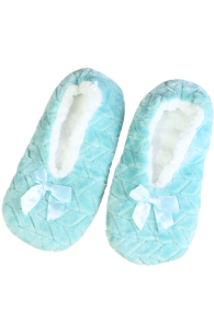 ROSETTE turquoise soft slippers | Sokisahtel