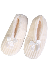 ROSETTE white soft slippers | Sokisahtel