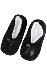 ROSETTE black soft slippers | Sokisahtel