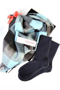 Подарочный комплект из шерстяных носков ROGER и шарфа из шерсти альпака для мужчин | Sokisahtel