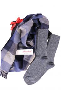 Alpakavillast salli ja sokkidega kinkekarp meestele | Sokisahtel