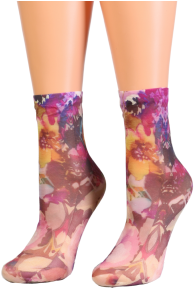 Фантазийные разноцветные носки с цветочным узором DALIDA от Sarah Borghi | Sokisahtel