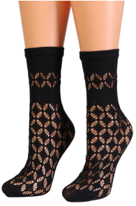 Sarah Borghi FANNI black fishnet socks | Sokisahtel