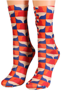 Фантазийные носки с винтажным геометрическим узором MATHILDA от Sarah Borghi | Sokisahtel