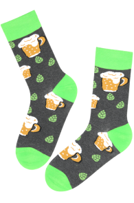 SILVER gray cotton beer lover socks | Sokisahtel