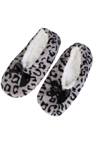 SILVIA grey soft slippers | Sokisahtel