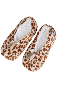 SILVIA beige soft slippers | Sokisahtel