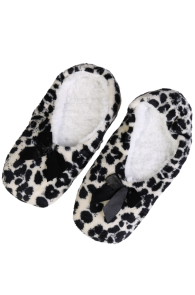 SILVIA black-white soft slippers | Sokisahtel