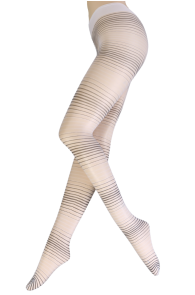 SILVIA black-white striped tights | Sokisahtel