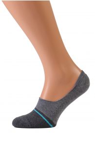 Мужские хлопковые носки-следки серого цвета VALERI | Sokisahtel