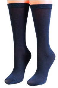 SPARKLE dark blue glittery socks | Sokisahtel