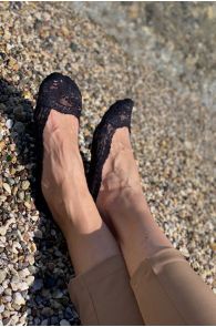 DALLAS black lacy steps with silicone | Sokisahtel