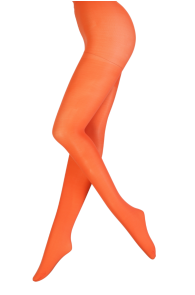 Женские однотонные колготки оранжевого цвета из дышащей микрофибры STIINA MANGO | Sokisahtel