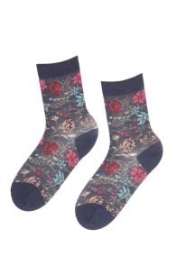 MIINA women's dark blue merino wool socks | Sokisahtel