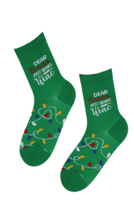 BRINGWINE green Christmas socks for women | Sokisahtel