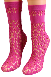 Sarah Borghi VANYA pink fishnet socks | Sokisahtel