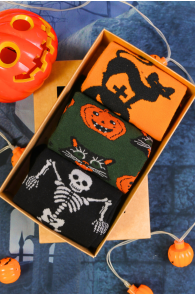 Halloween gift box VESPER with 3 pairs of socks | Sokisahtel