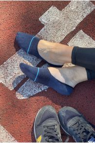 Женские хлопковые носки-следки темно-синего цвета VIKI | Sokisahtel