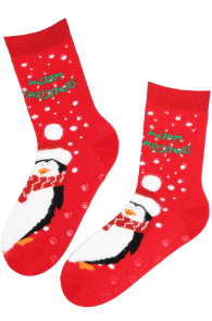 YAVANNA red penguin non-slip socks | Sokisahtel