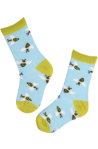 ZUMZUM merino wool socks with bees for kids | Sokisahtel