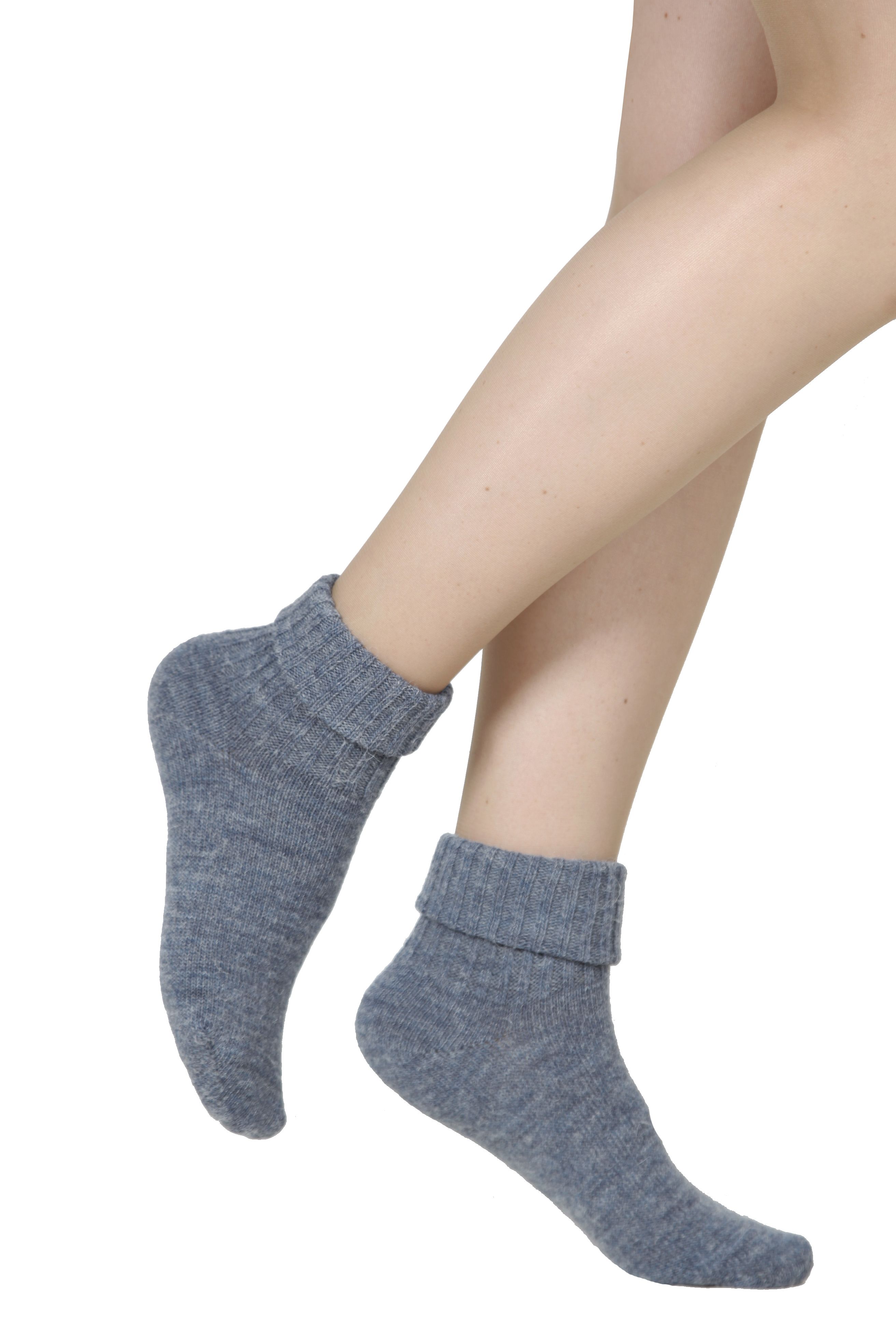 Alpaca wool blue socks for women ALPAKA Sokisahtel