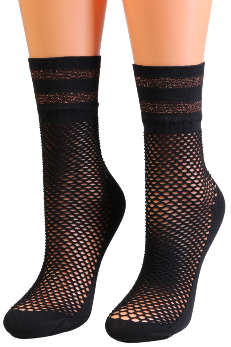 Yubnlvae Womens Black Fishnet Socks Lace Hollow Out Mesh Socks F