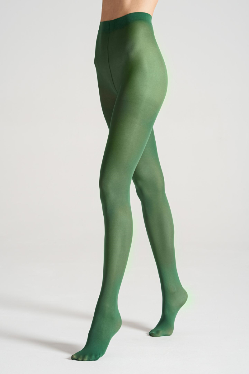 STIINA ELECTRIC GREEN 40DEN green tights